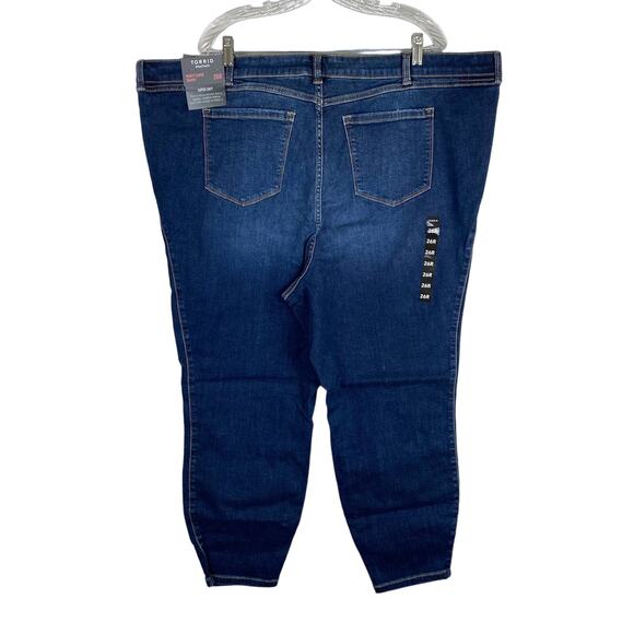 Torrid NWT Midfit Super Skinny Jean Super Soft Dark Wash Size 26 High Rise Blue - Picture 3 of 10
